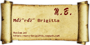 Móró Brigitta névjegykártya